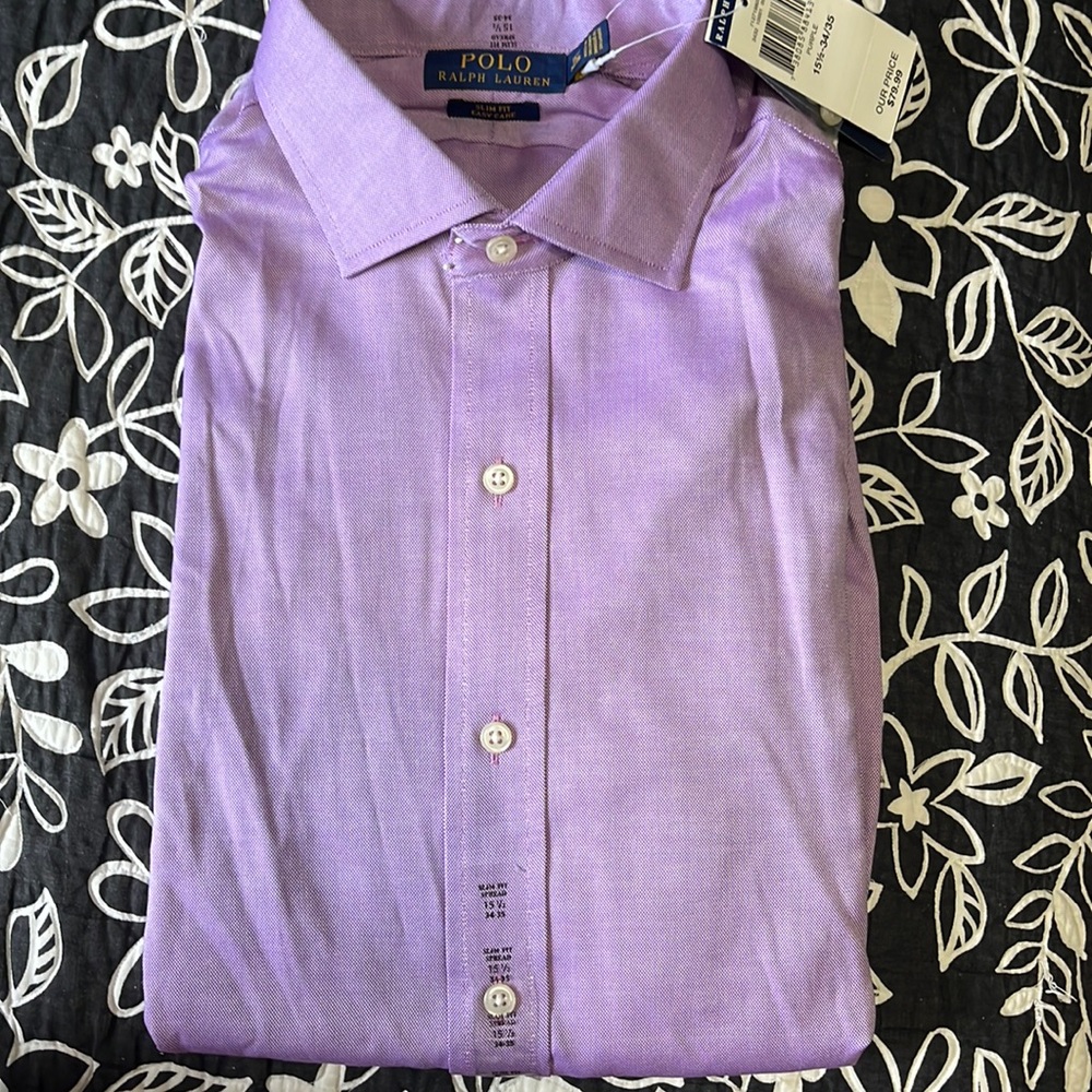 Polo by Ralph Lauren Lavender Button-Down Casual Shirt